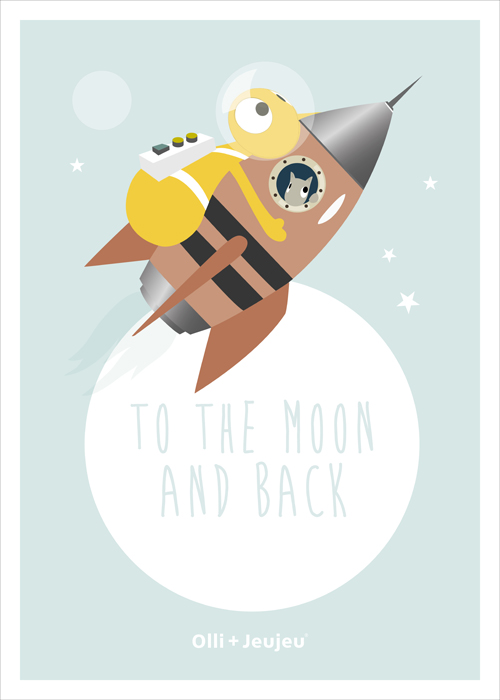 Poster 'to the moon and back'